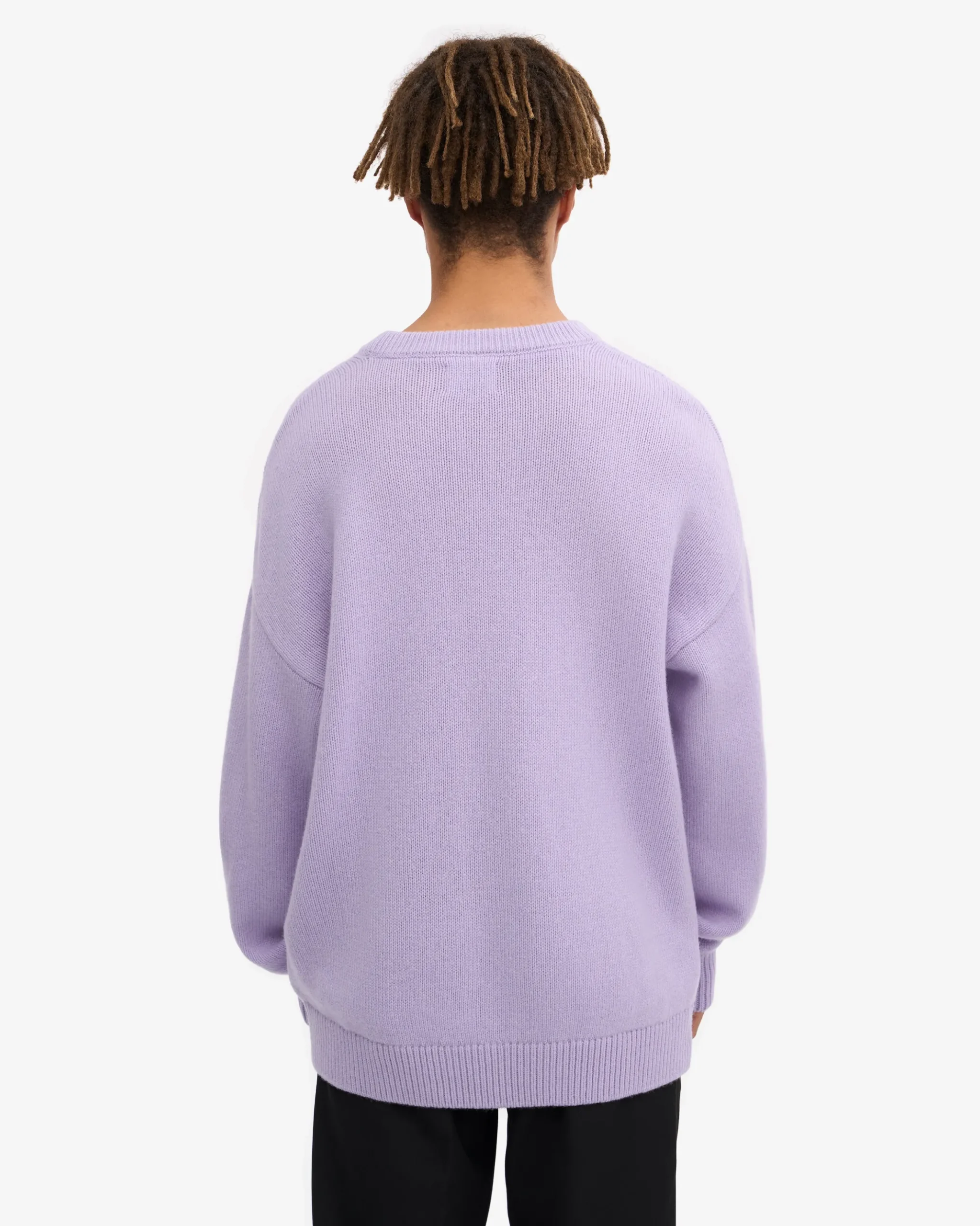 Oversized Merino Wool Crew - Soft Lavender