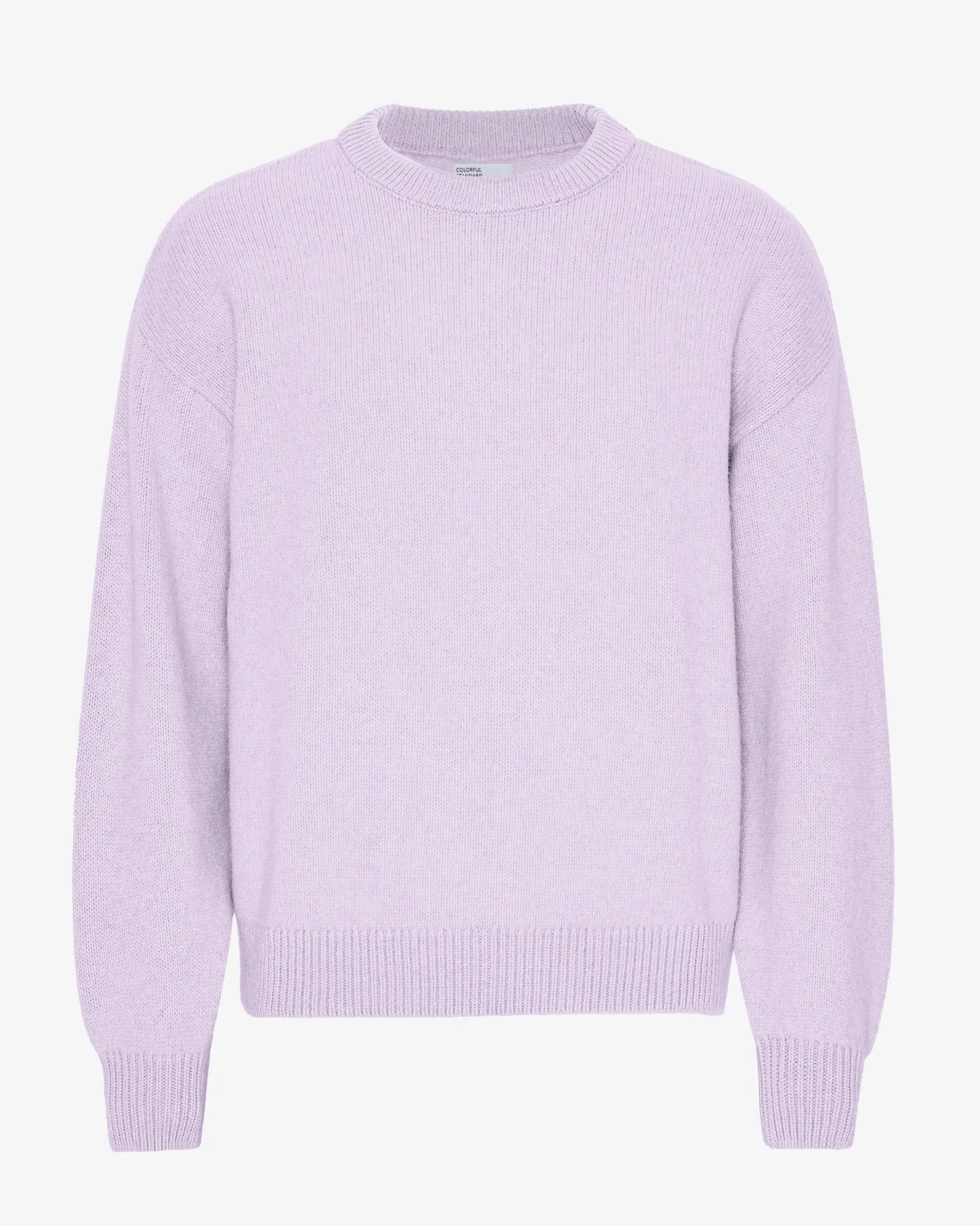 Oversized Merino Wool Crew - Soft Lavender