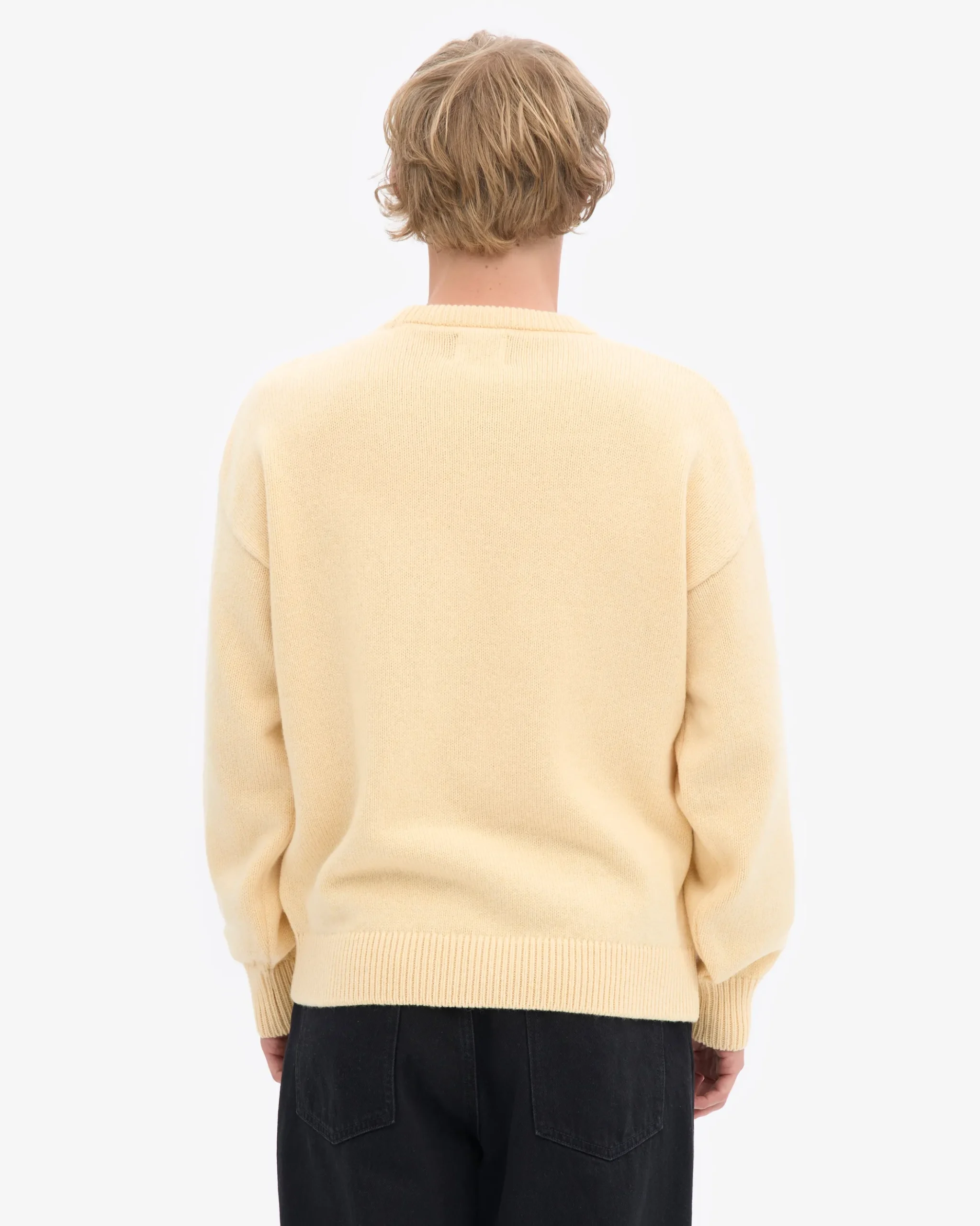 Oversized Merino Wool Crew - Soft Yellow