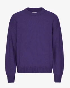 Oversized Merino Wool Crew - Ultra Violet