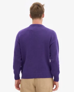 Oversized Merino Wool Crew - Ultra Violet