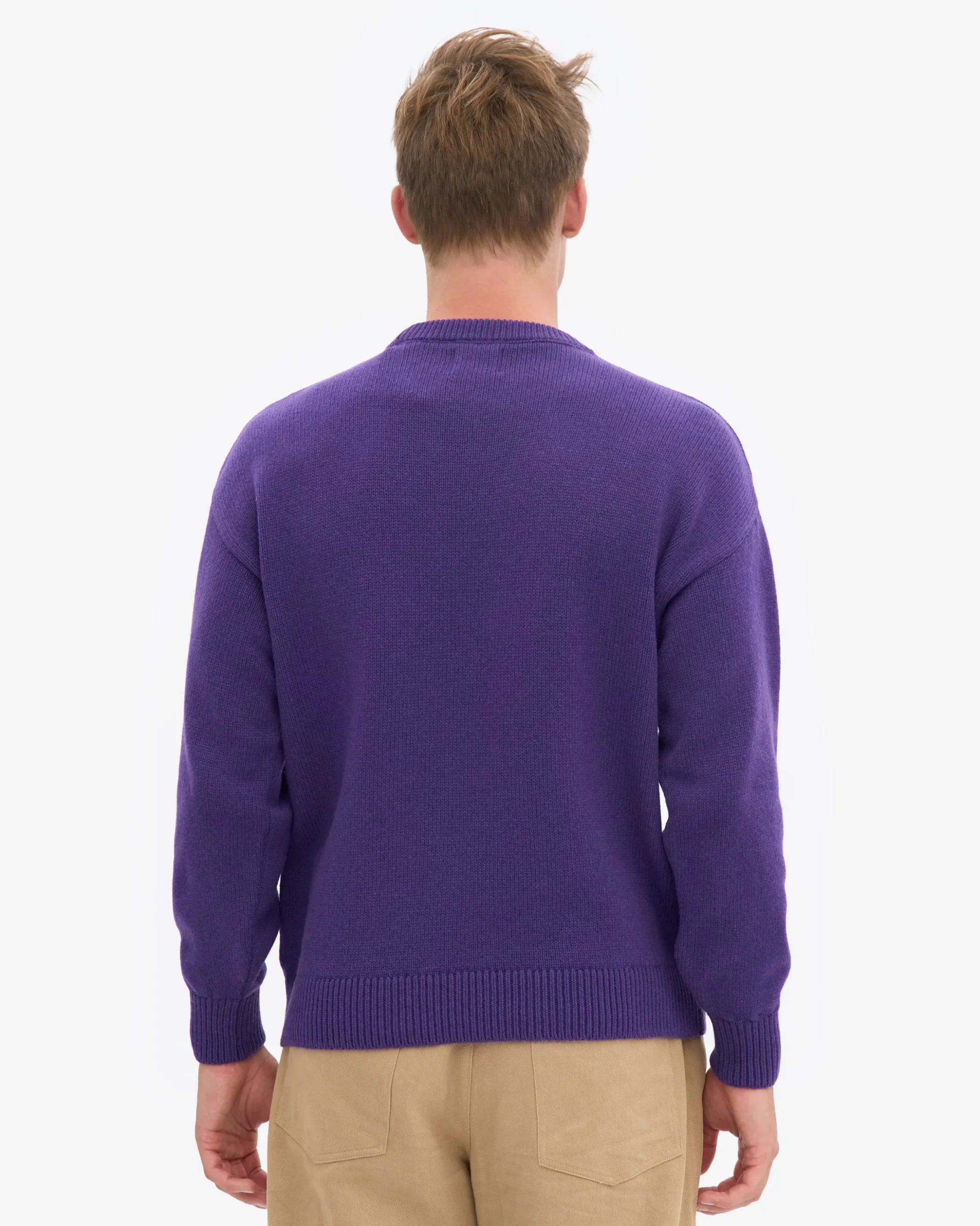Oversized Merino Wool Crew - Ultra Violet