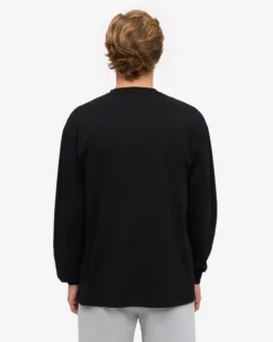 Oversized Organic LS T-Shirt - Deep Black
