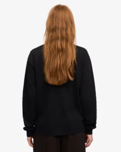 Oversized Organic LS T-Shirt - Deep Black