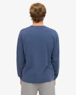 Oversized Organic LS T-Shirt - Neptune Blue