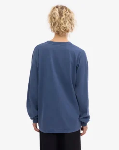Oversized Organic LS T-Shirt - Neptune Blue