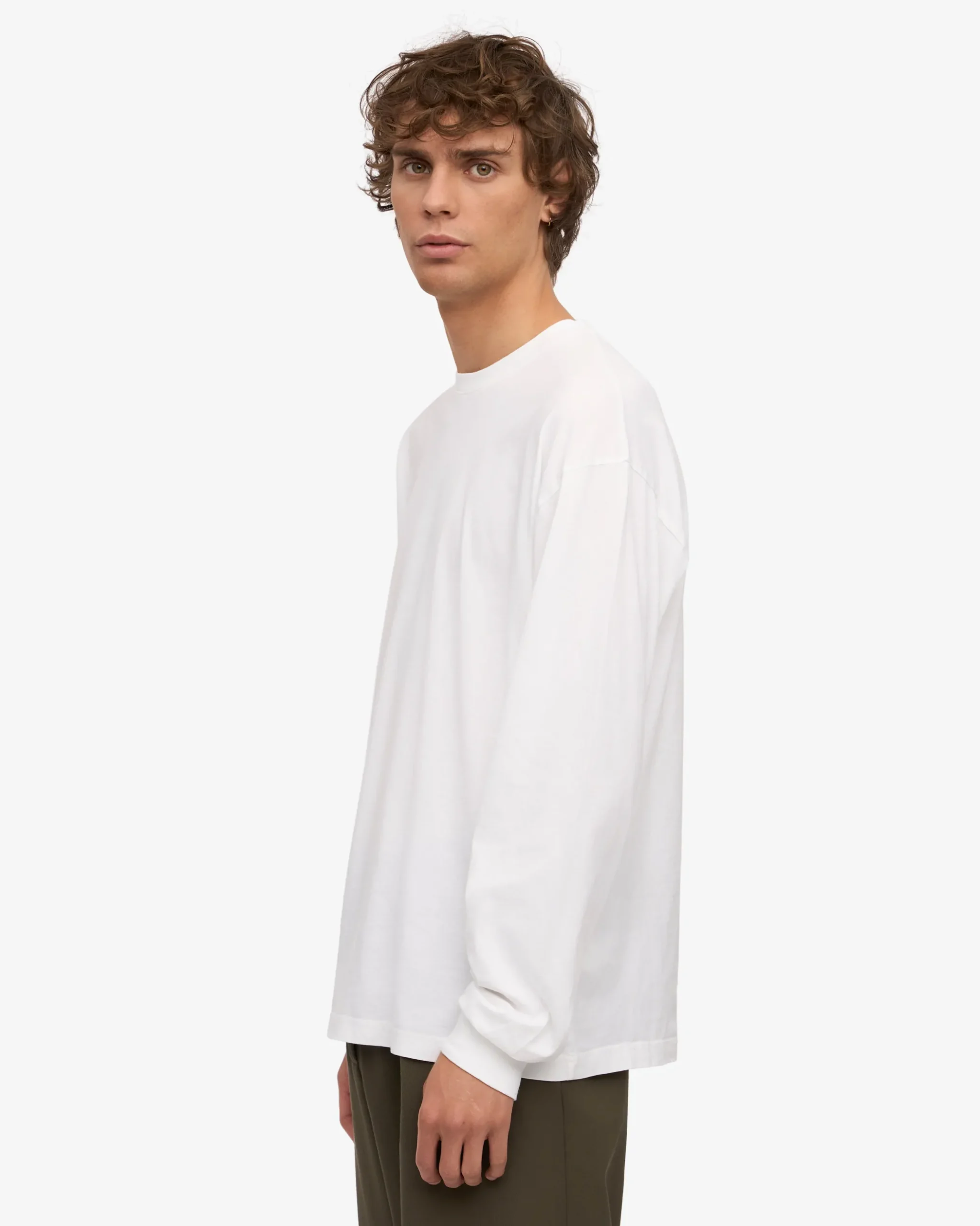 Oversized Organic LS T-Shirt - Optical White
