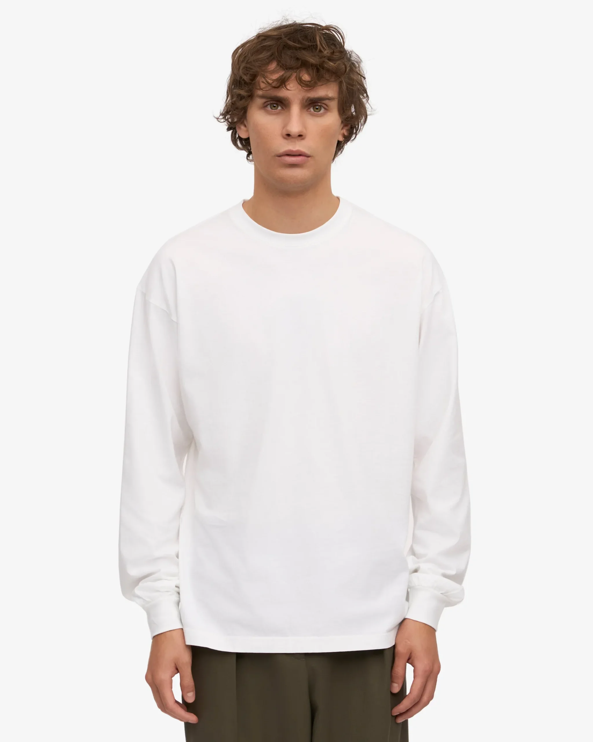 Oversized Organic LS T-Shirt - Optical White