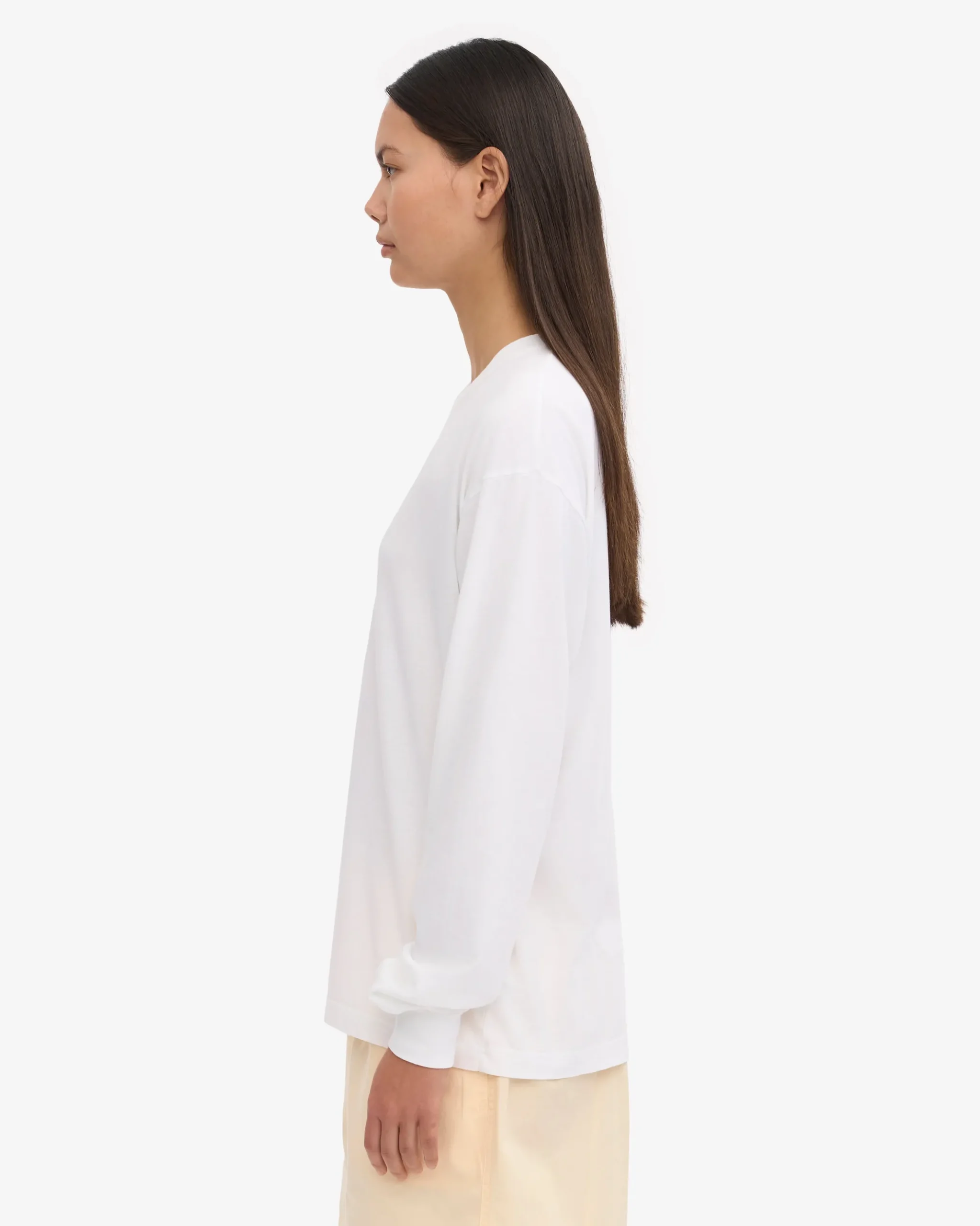 Oversized Organic LS T-Shirt - Optical White