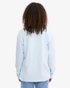 Oversized Organic LS T-Shirt - Polar Blue