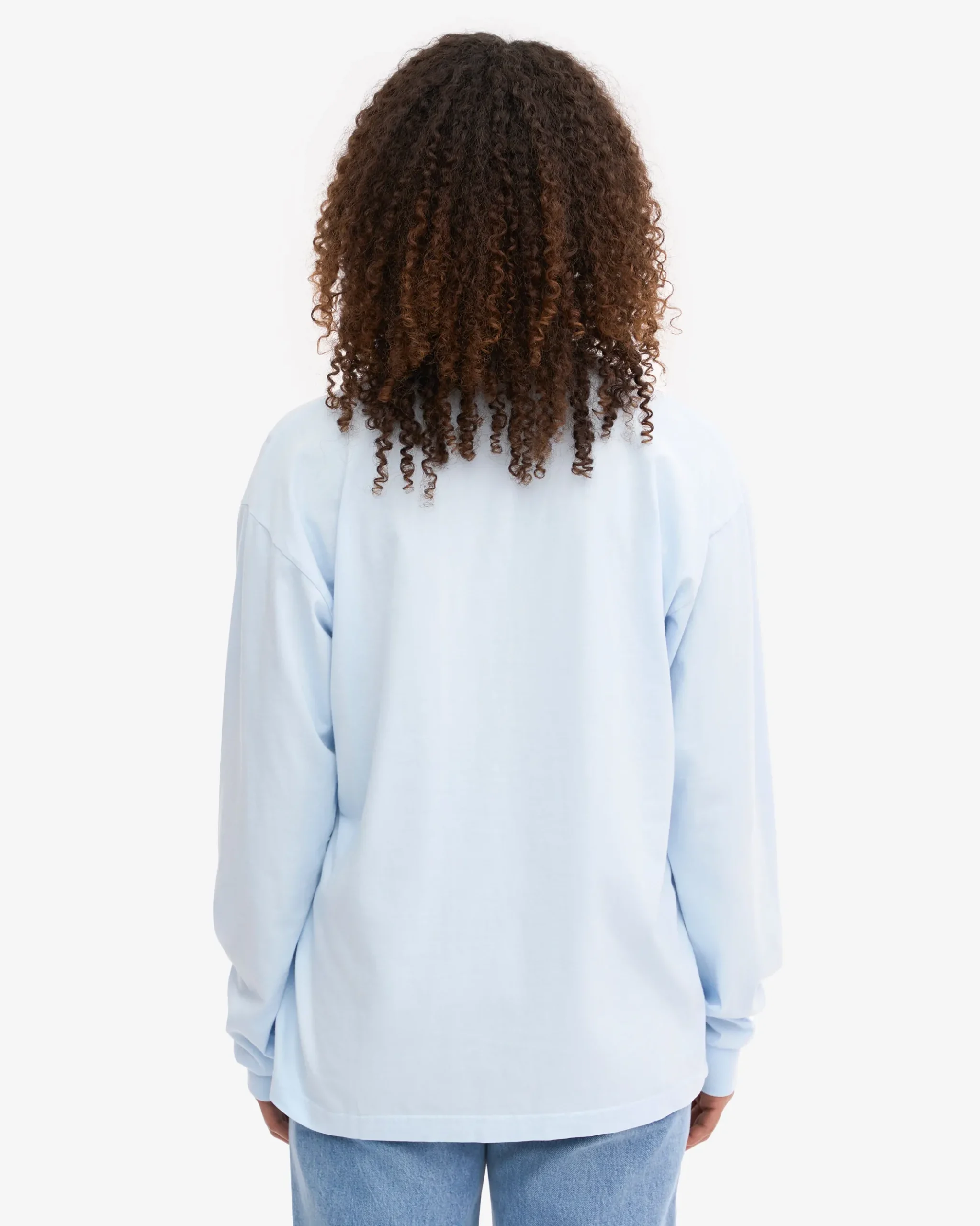 Oversized Organic LS T-Shirt - Polar Blue