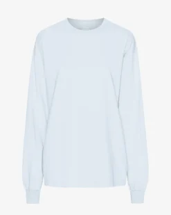 Oversized Organic LS T-Shirt - Polar Blue