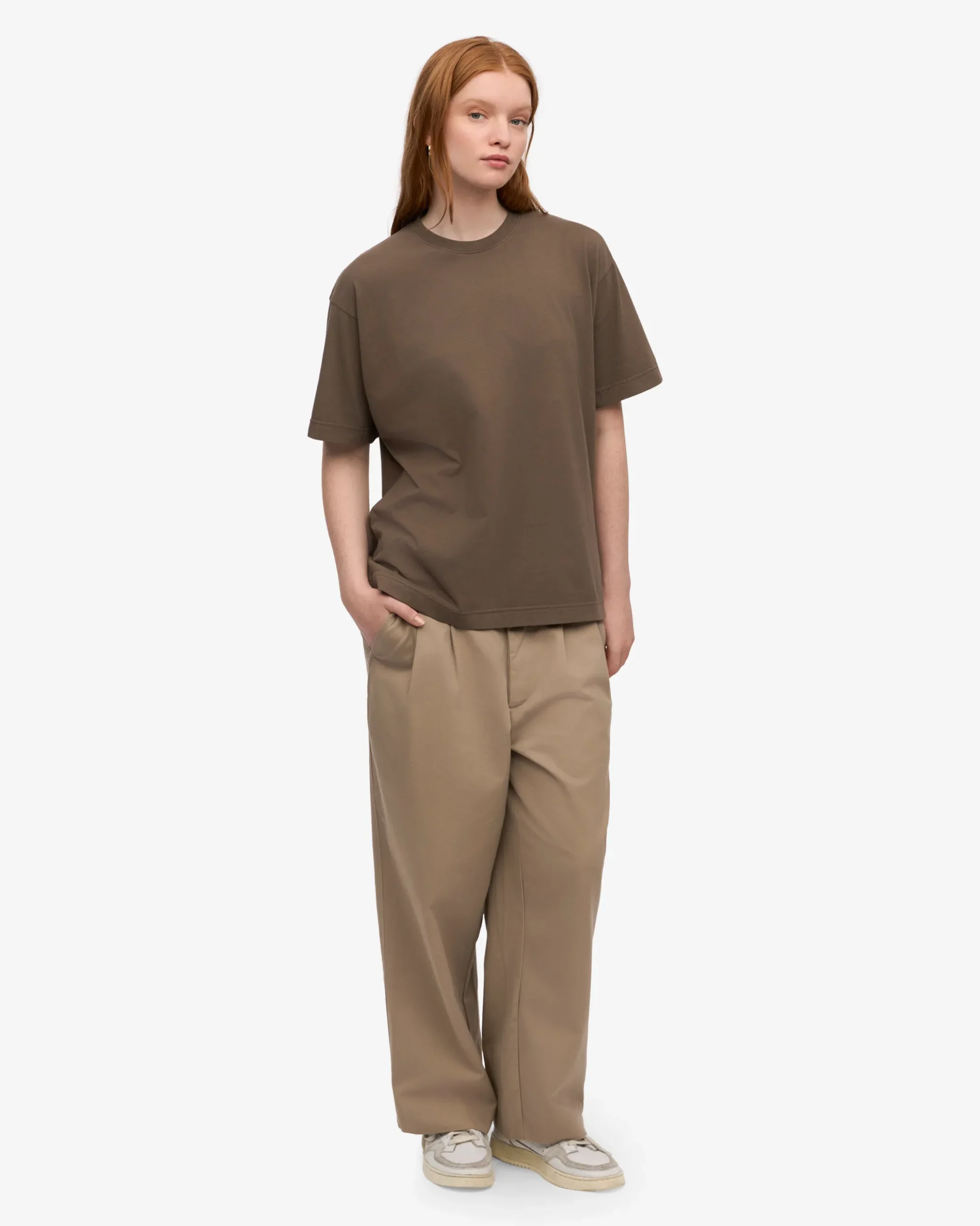 Oversized Organic T-Shirt - Cedar Brown