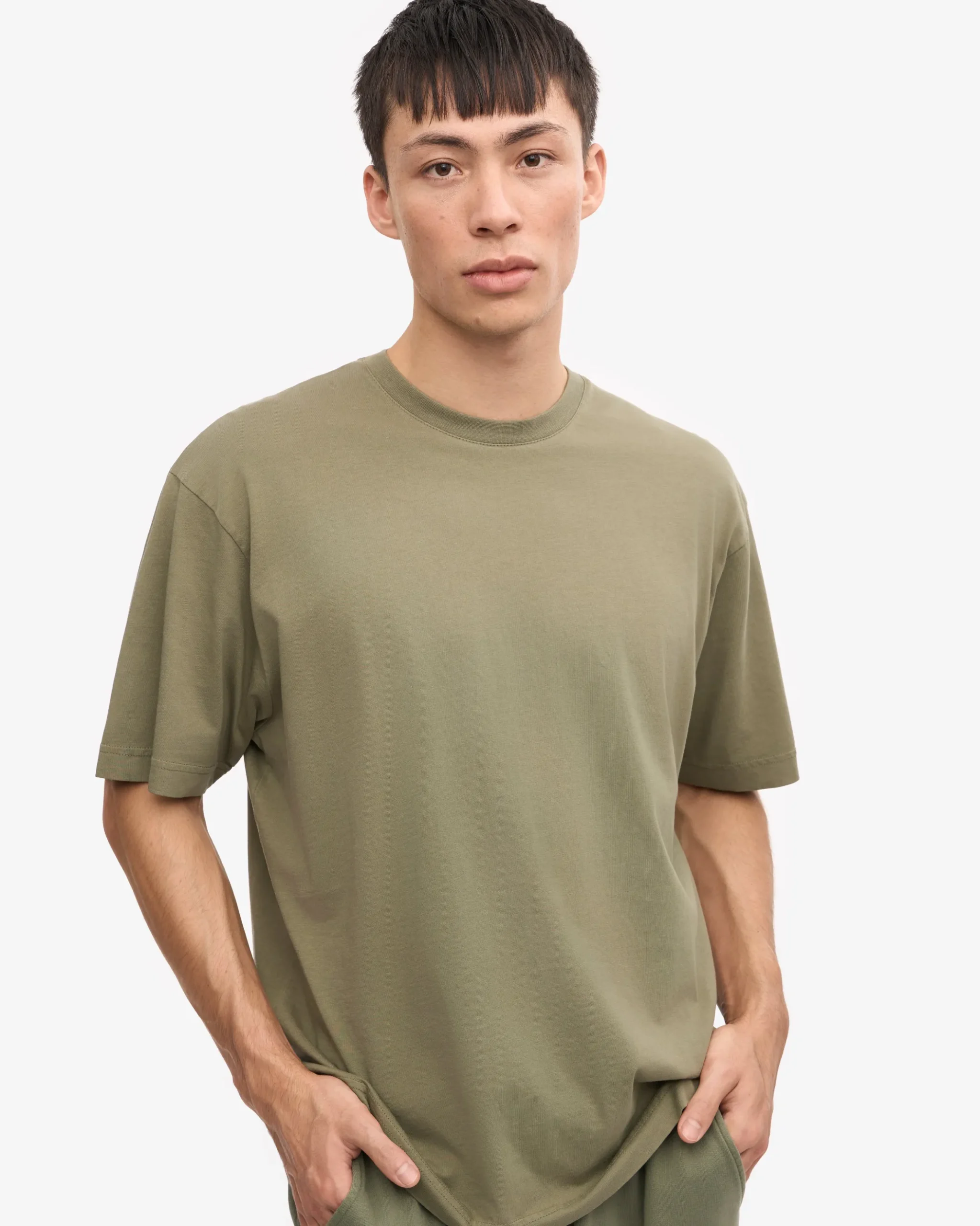 Oversized Organic T-Shirt - Dusty Olive