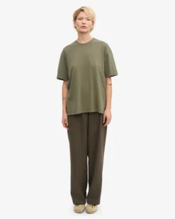 Oversized Organic T-Shirt - Dusty Olive