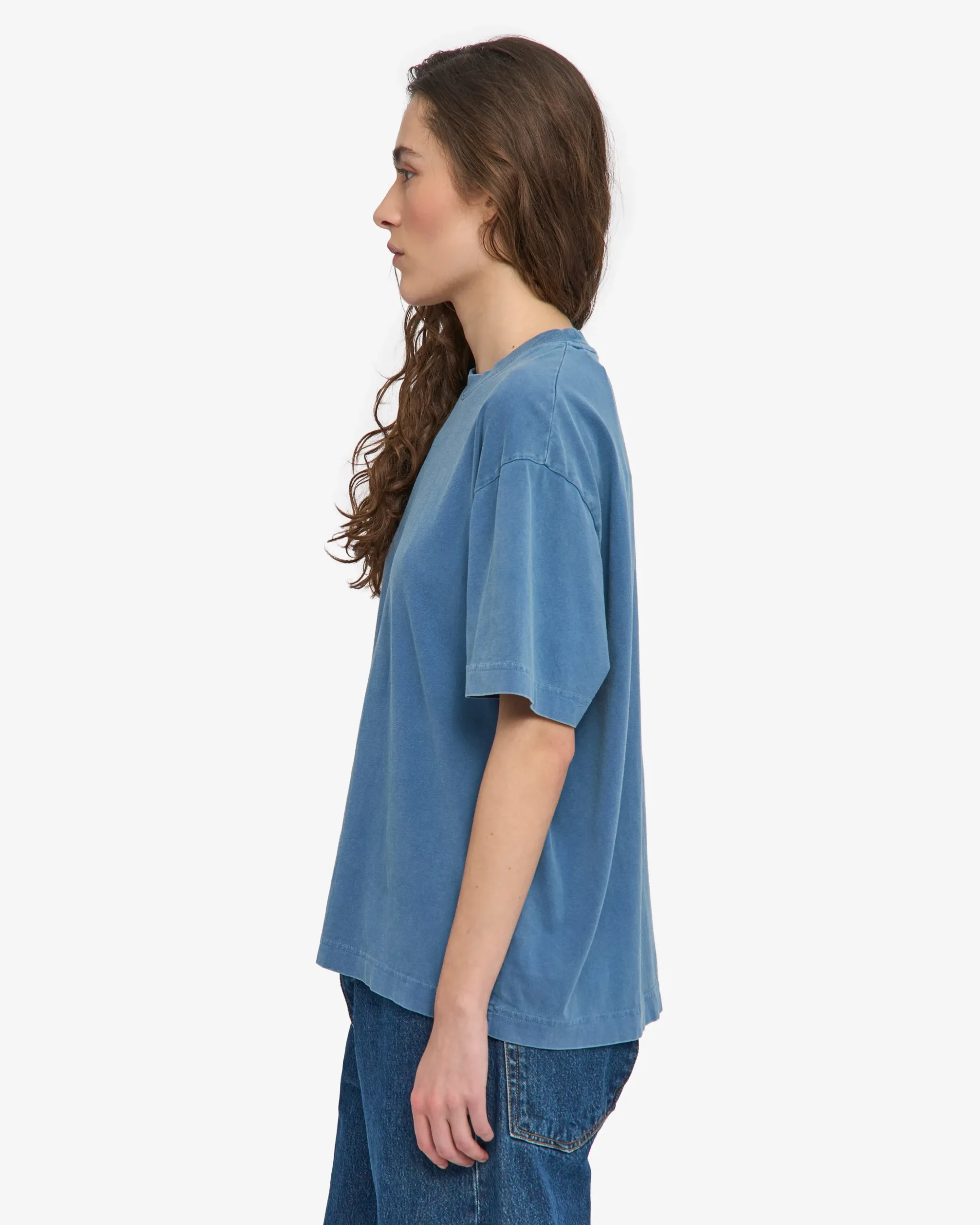 Oversized Organic T-Shirt - Faded Indigo