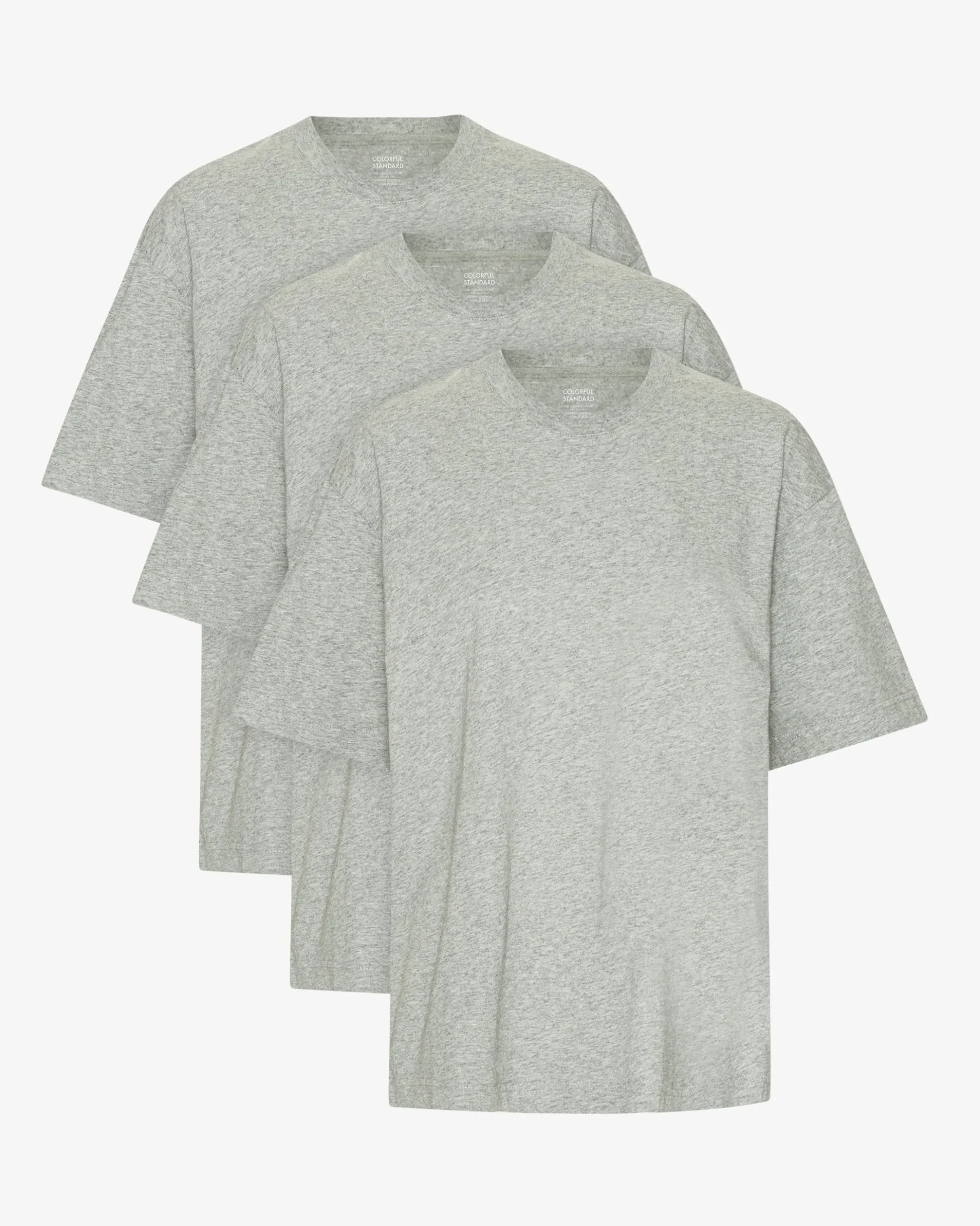 Oversized Organic T-Shirt - Heather Grey (3-Pack)