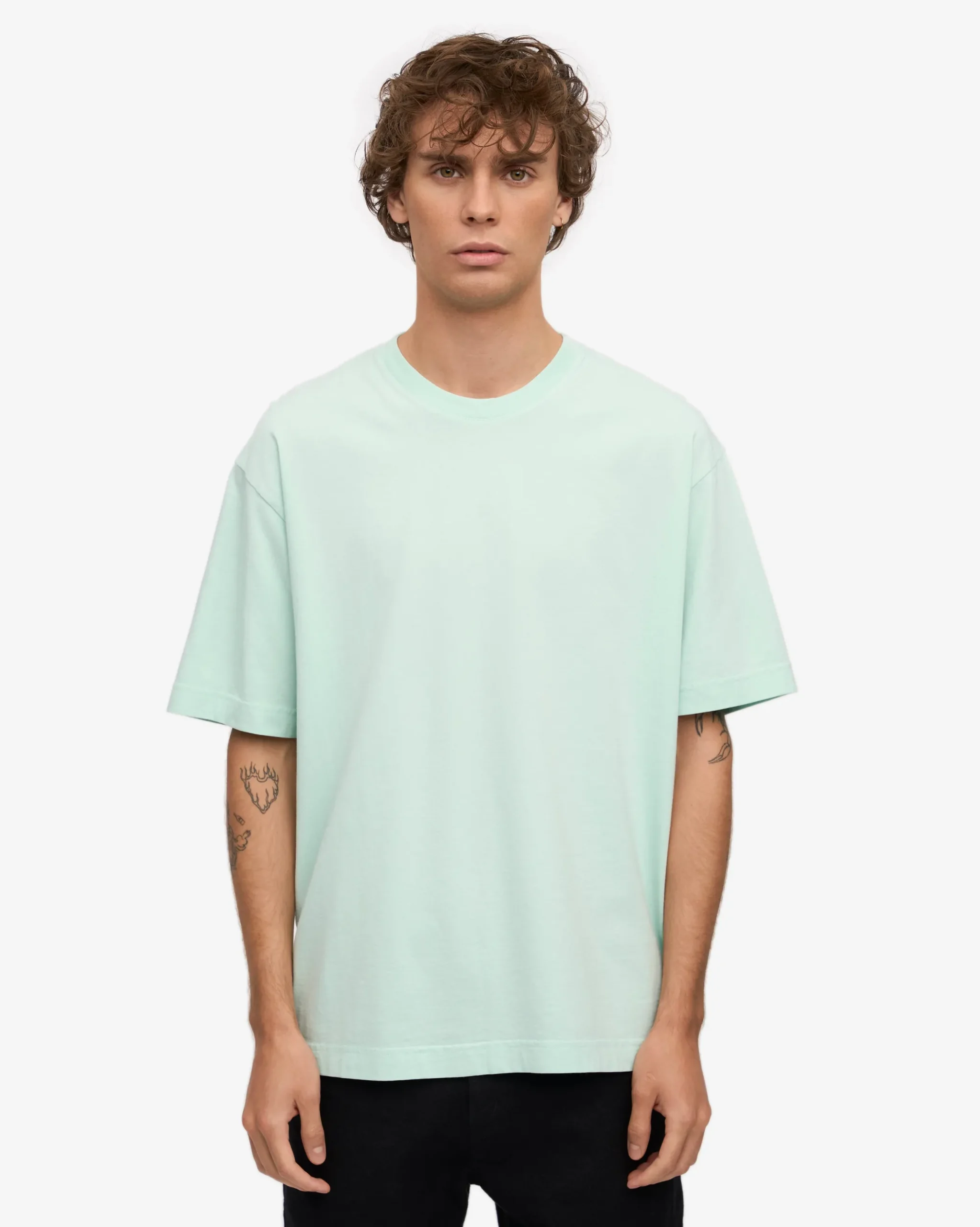 Oversized Organic T-Shirt - Light Aqua