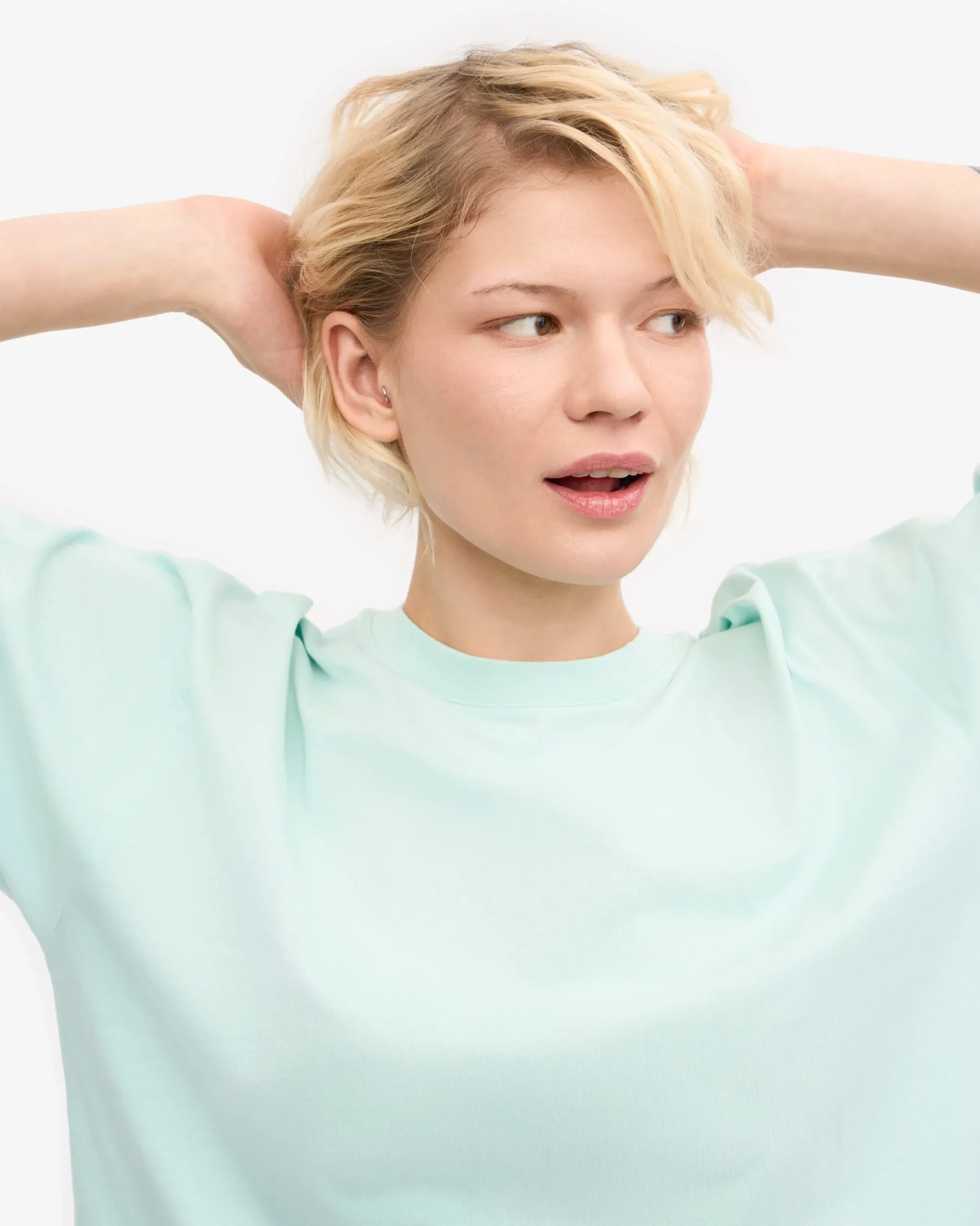 Oversized Organic T-Shirt - Light Aqua