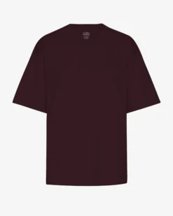 Oversized Organic T-Shirt - Oxblood Red