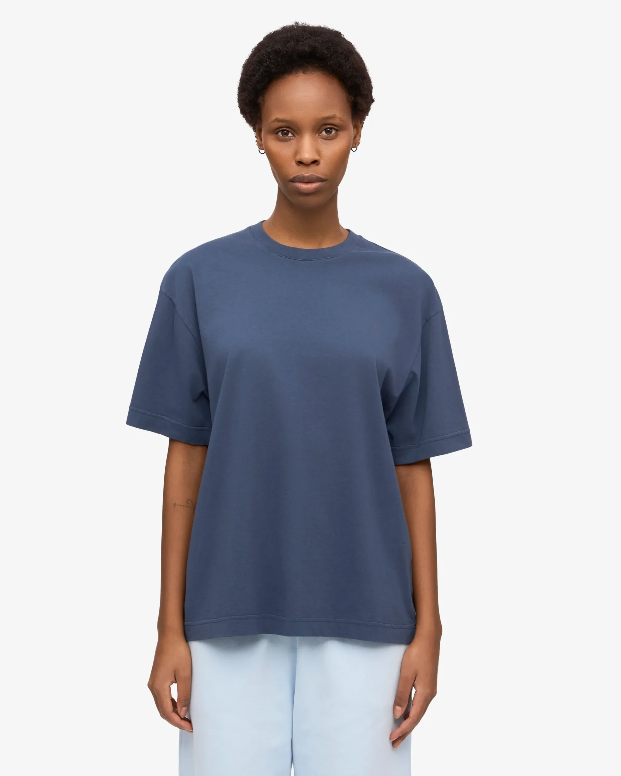 Oversized Organic T-Shirt - Petrol Blue