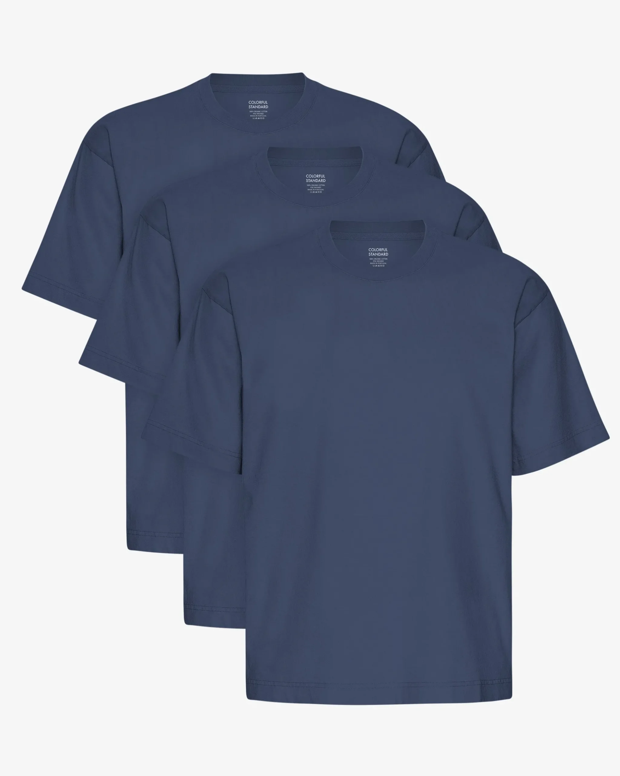 Oversized Organic T-Shirt - Petrol Blue (3-Pack)