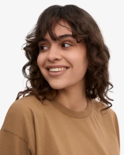 Oversized Organic T-Shirt - Sahara Camel