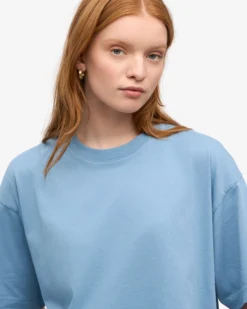 Oversized Organic T-Shirt - Seaside Blue