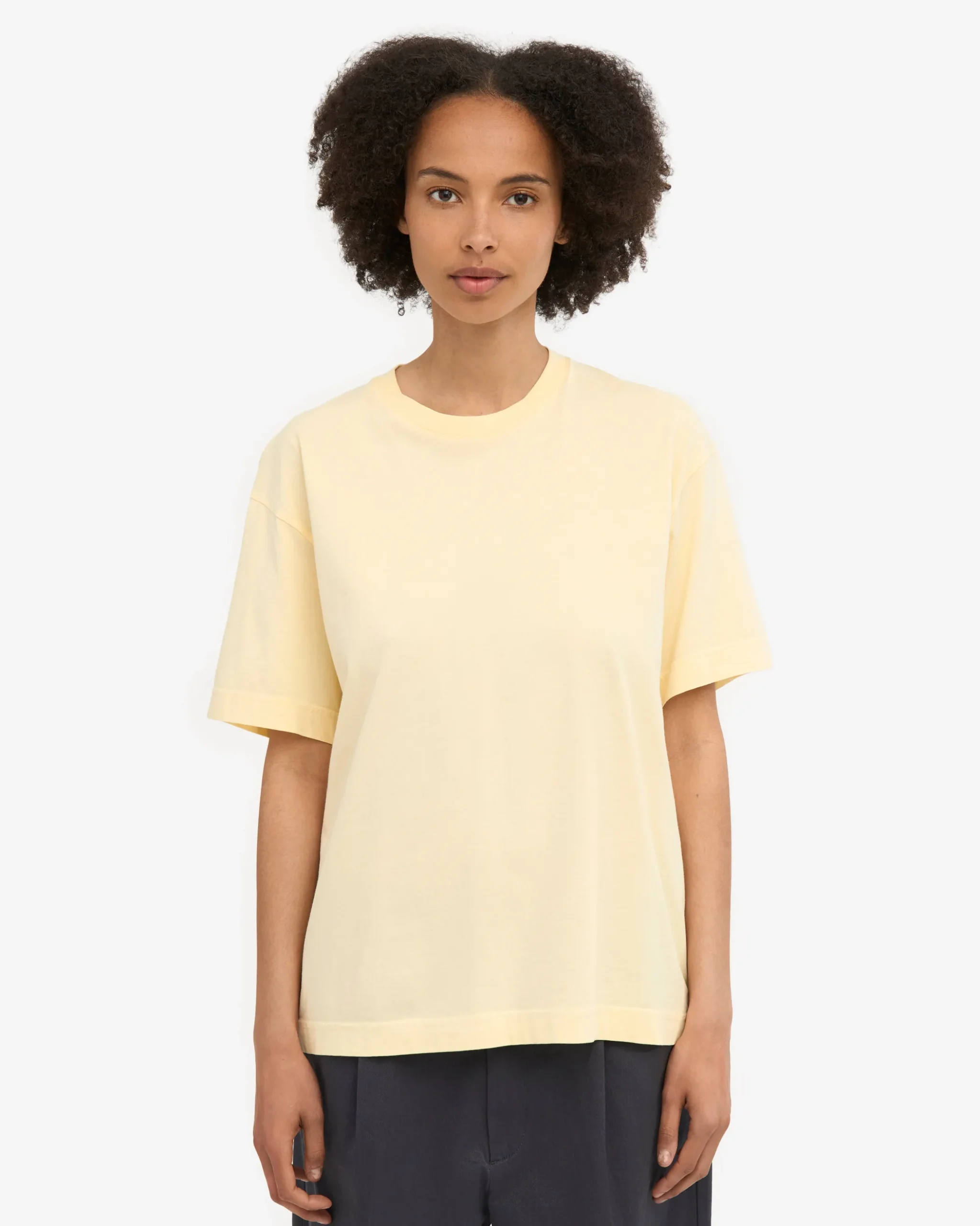 Oversized Organic T-Shirt - Soft Yellow