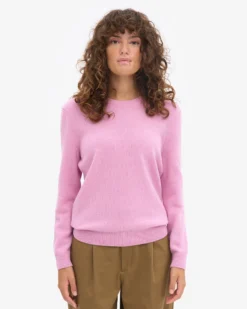 Women Classic Merino Wool Crew - Cherry Blossom