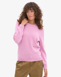 Women Classic Merino Wool Crew - Cherry Blossom