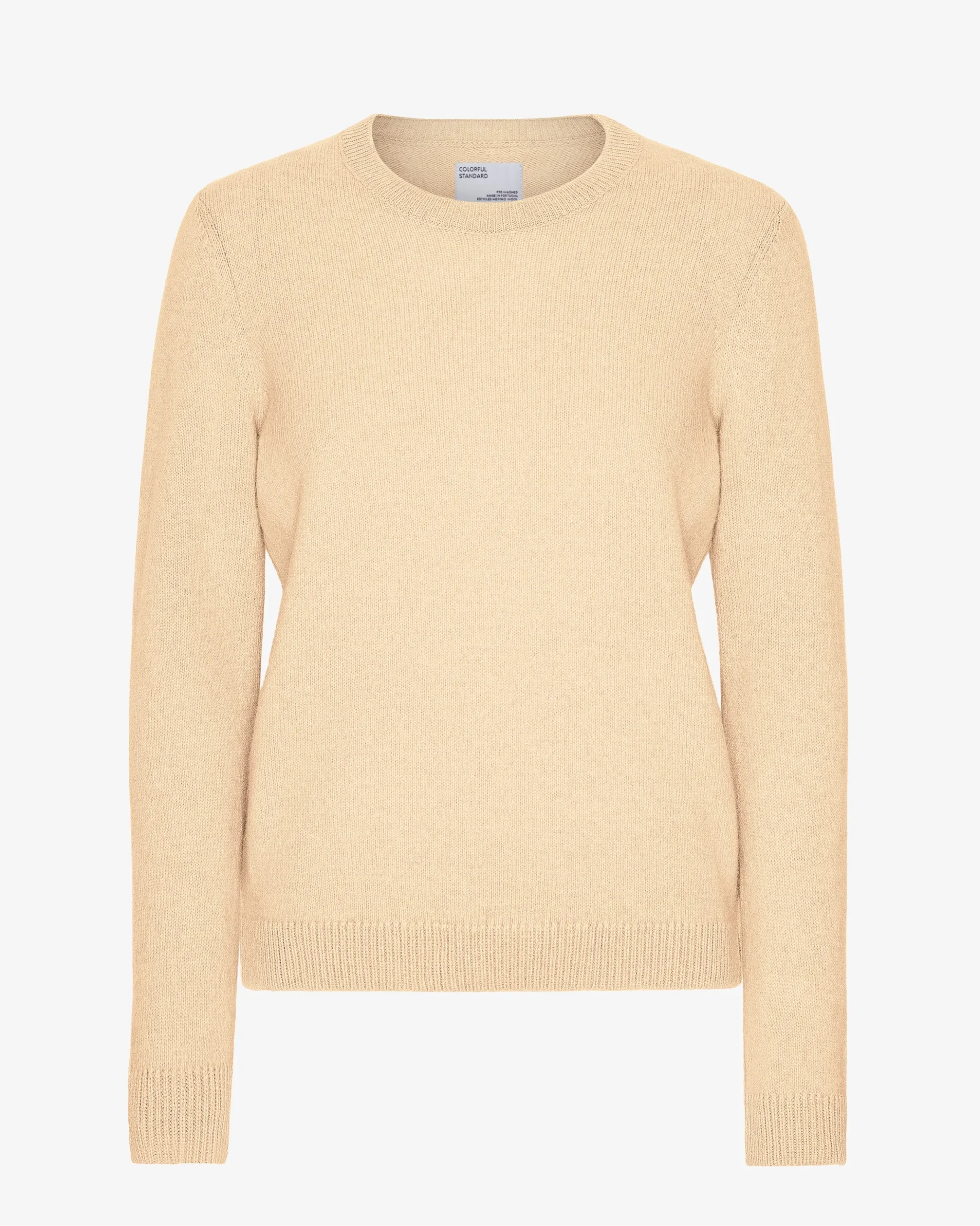 Women Classic Merino Wool Crew - Soft Yellow