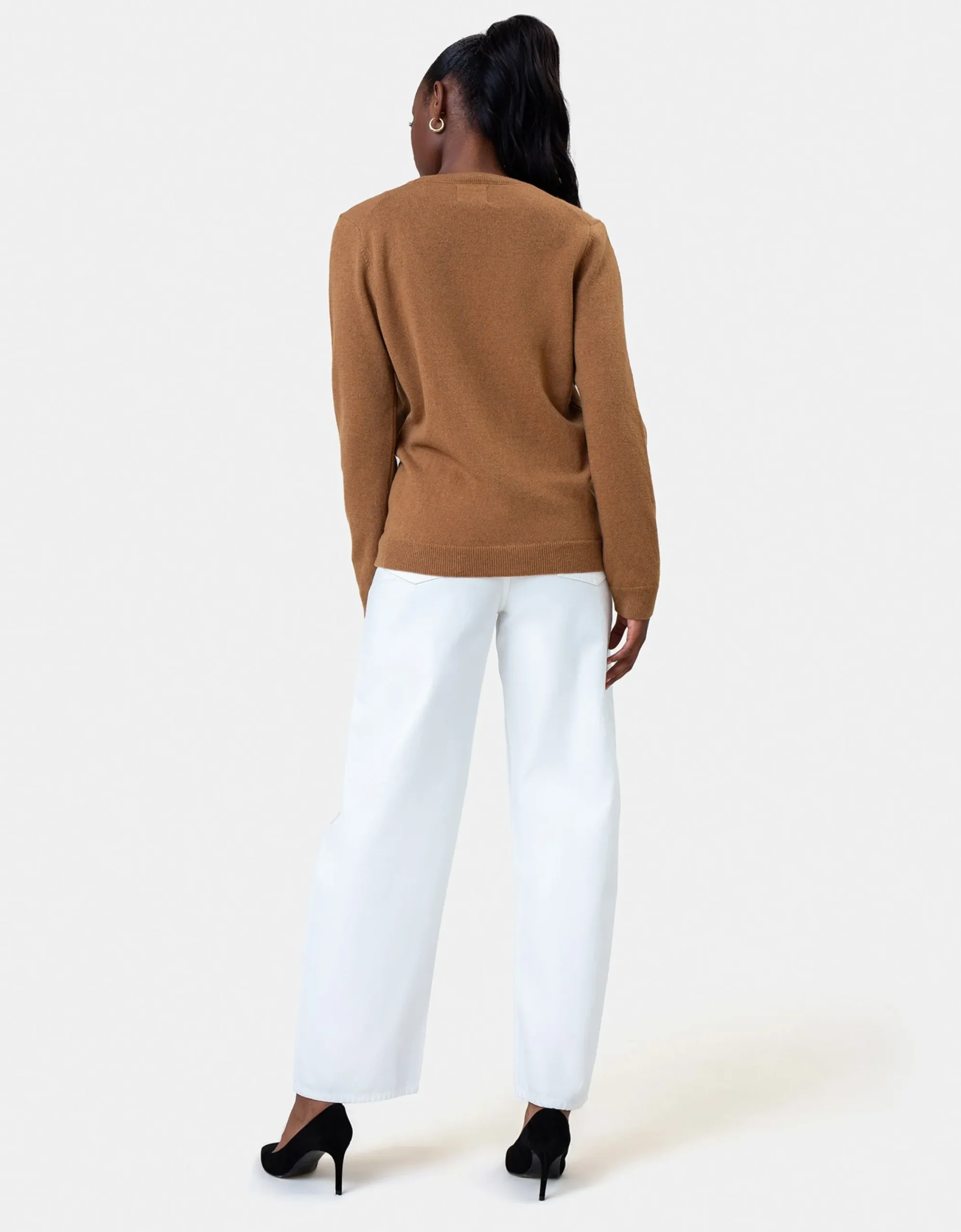 Women Classic Merino Wool Crew - Dusty Olive