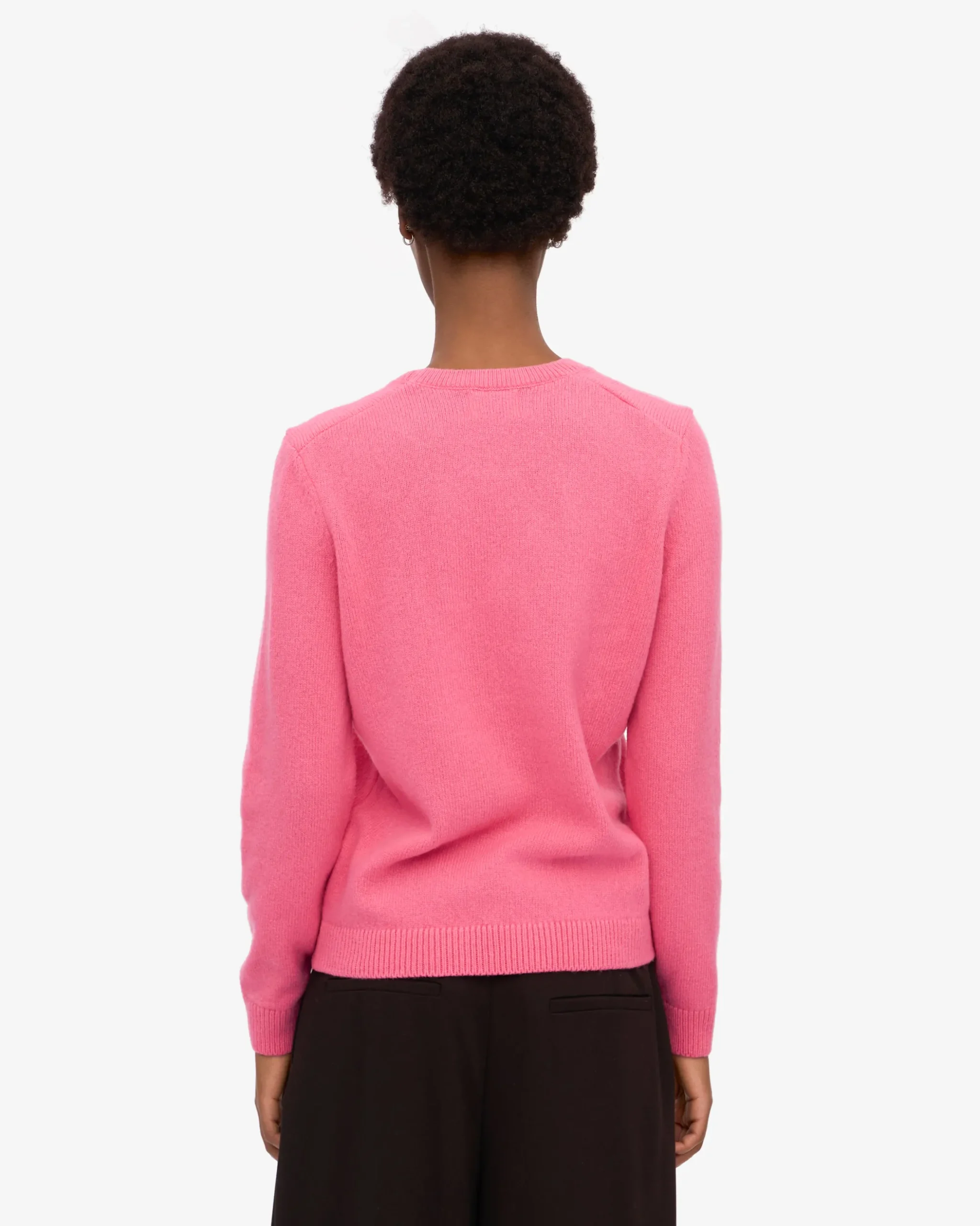 Women Classic Merino Wool Crew - Bubblegum Pink