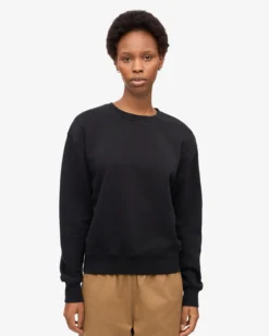 Women Classic Organic Crew - Deep Black