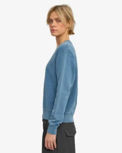 Women Classic Organic Crew - Faded Indigo