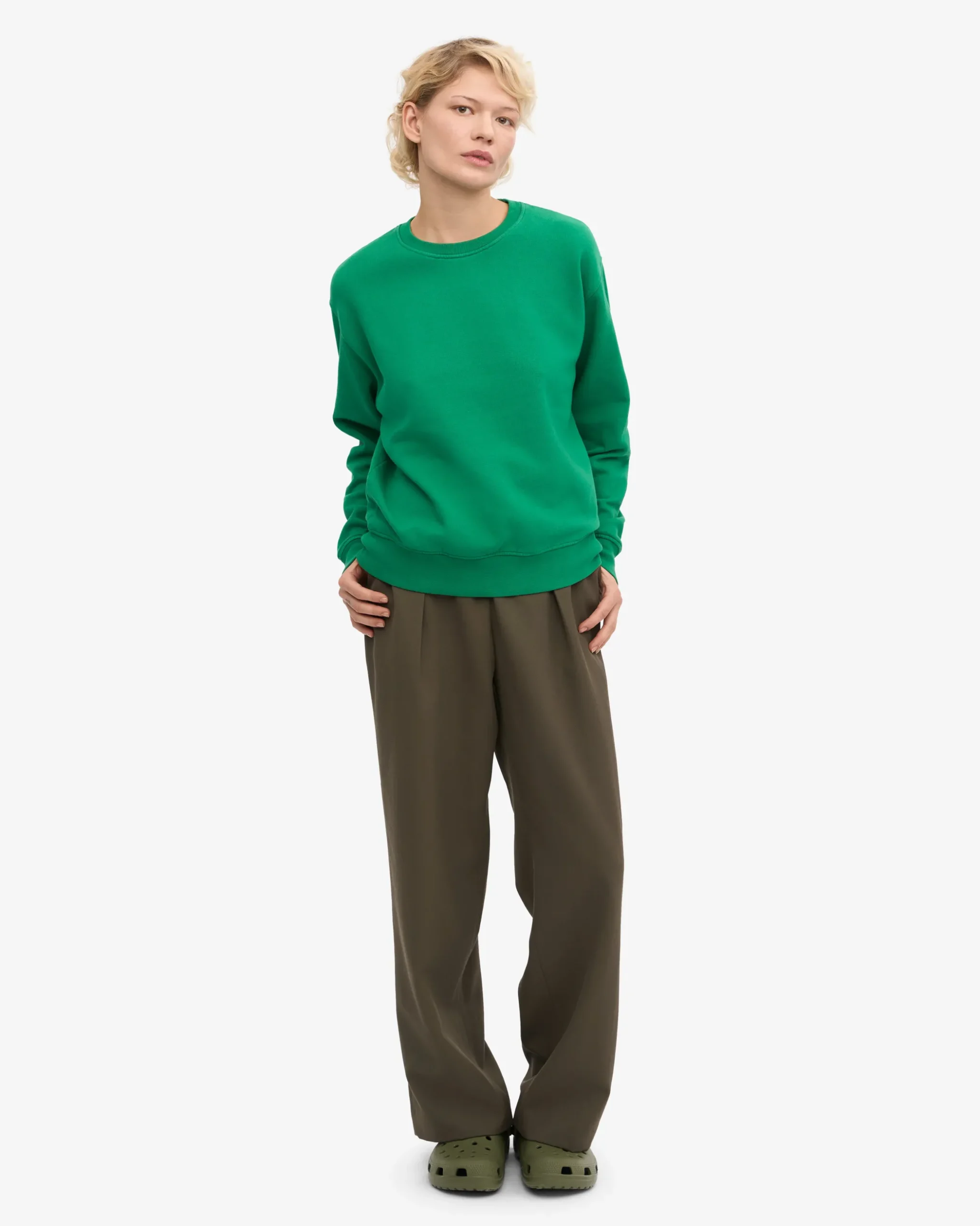 Women Classic Organic Crew - Kelly Green