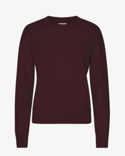 Women Classic Organic Crew - Oxblood Red