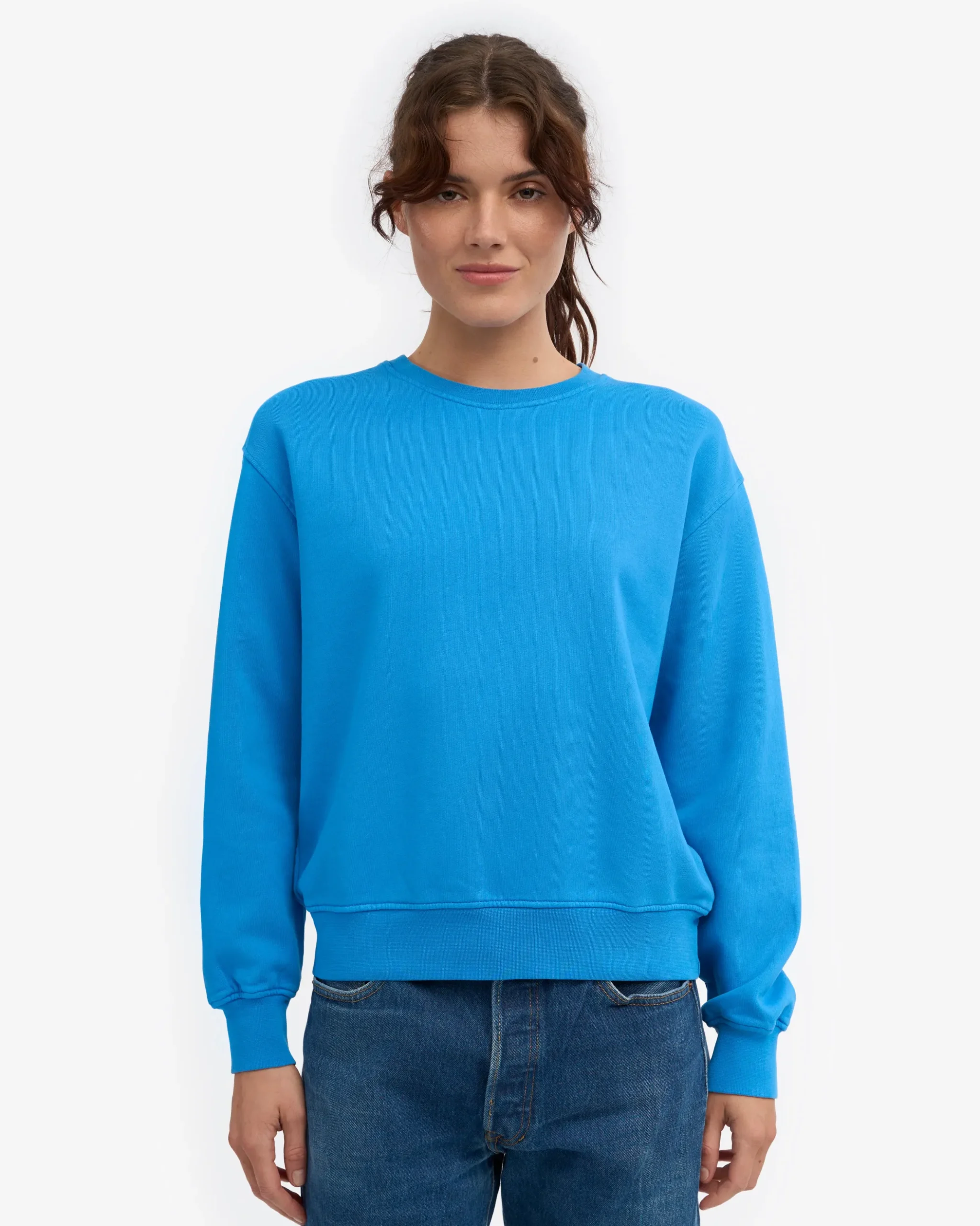 Women Classic Organic Crew - Pacific Blue