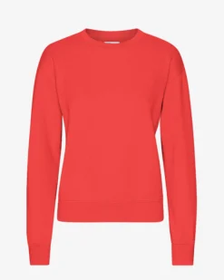 Women Classic Organic Crew - Red Tangerine