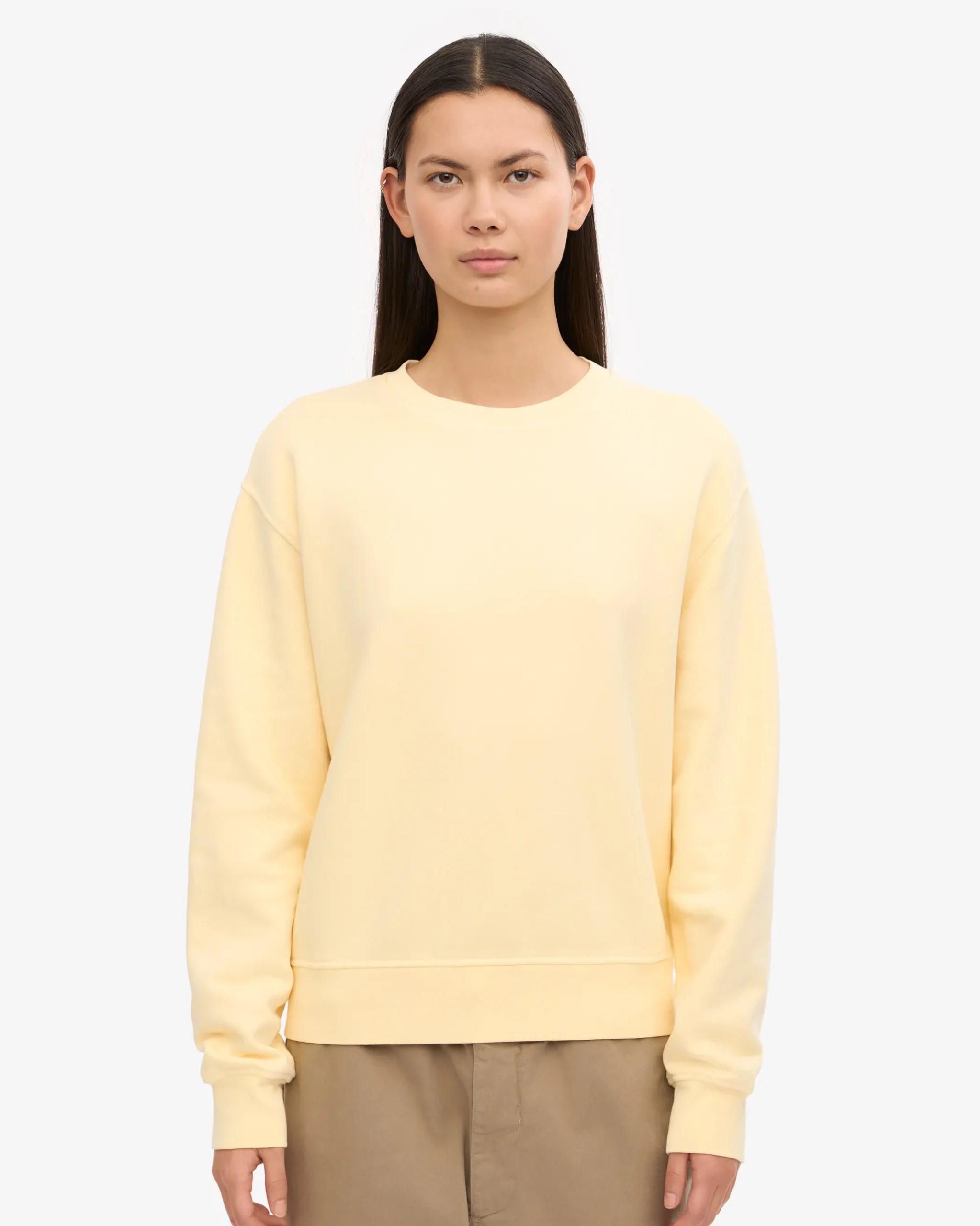 Women Classic Organic Crew - Soft Yellow