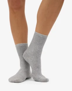 Women Classic Organic Sock - Heather Grey (3-Pack)