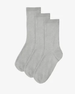 Women Classic Organic Sock - Heather Grey (3-Pack)