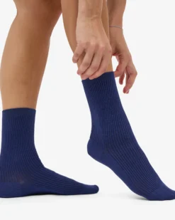 Women Classic Organic Sock - Marine Blue (3-Pack)