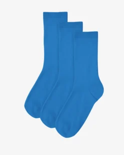 Women Classic Organic Sock - Pacific Blue (3-Pack)