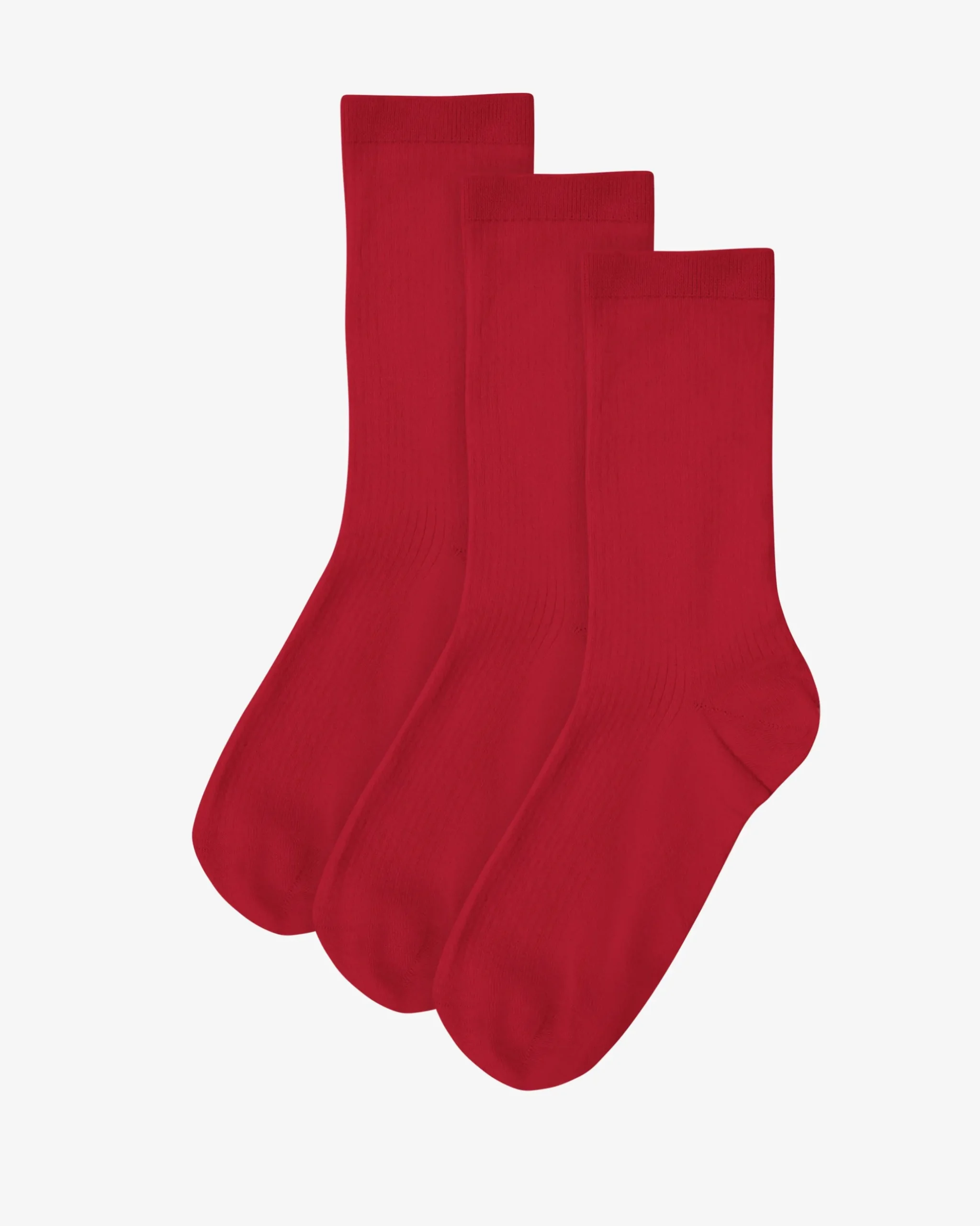 Women Classic Organic Sock - Scarlet Red (3-Pack)