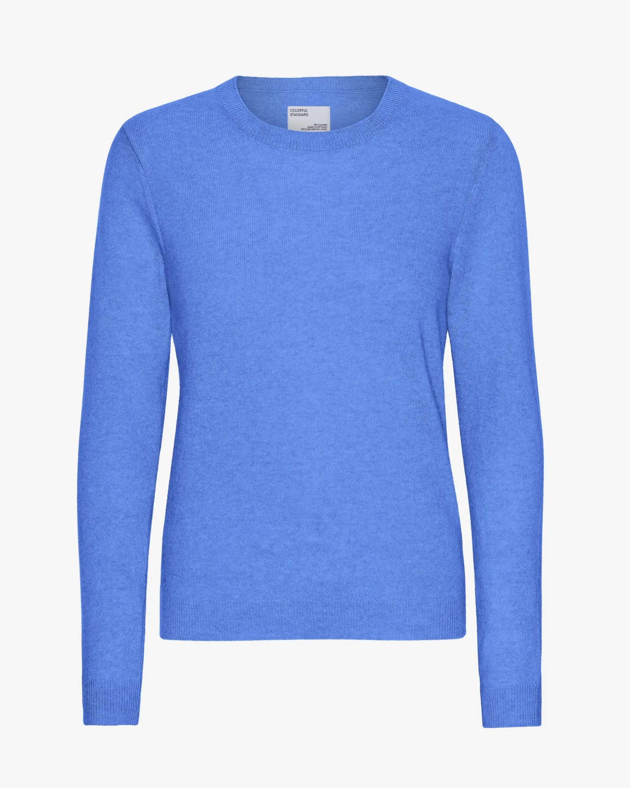 Women Light Merino Wool Crew - Pacific Blue