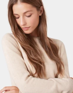 Women Light Merino Wool Crew - Polar Blue
