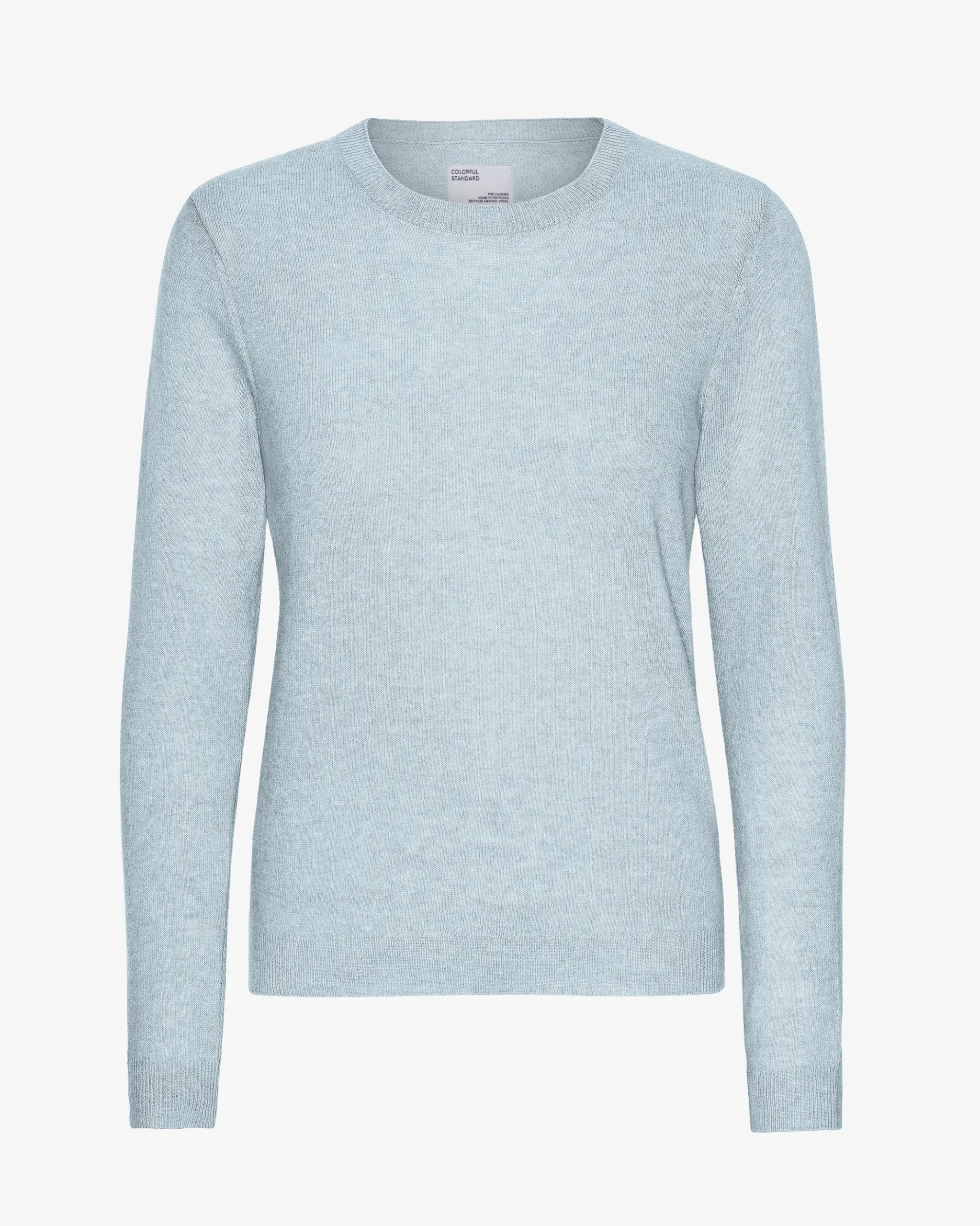 Women Light Merino Wool Crew - Polar Blue