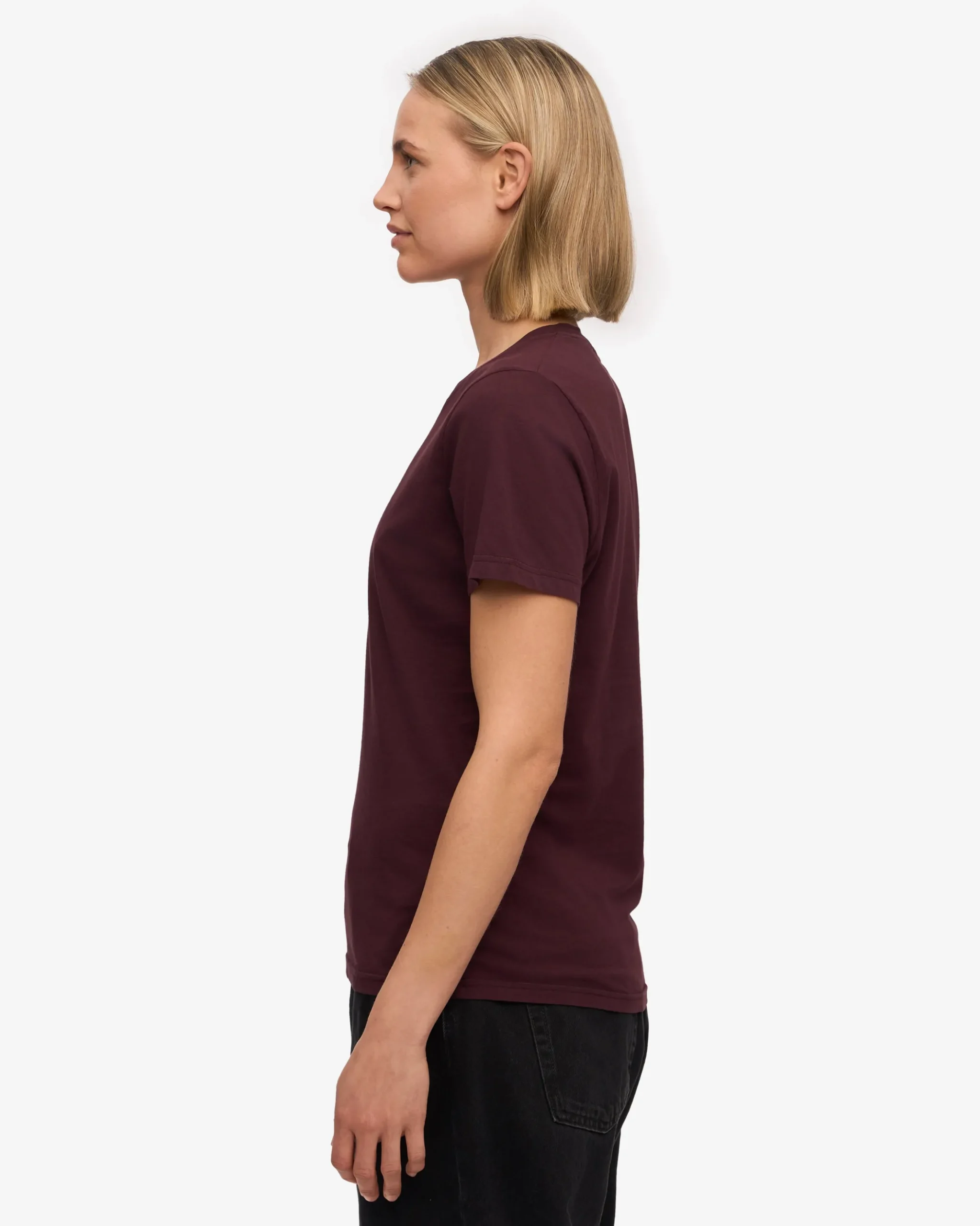 Women Light Organic Tee - Oxblood Red